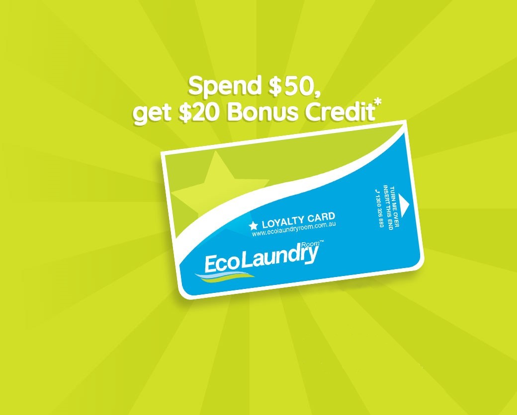 Spend $50 and get $20 bonus credit at Eco Laundry Room